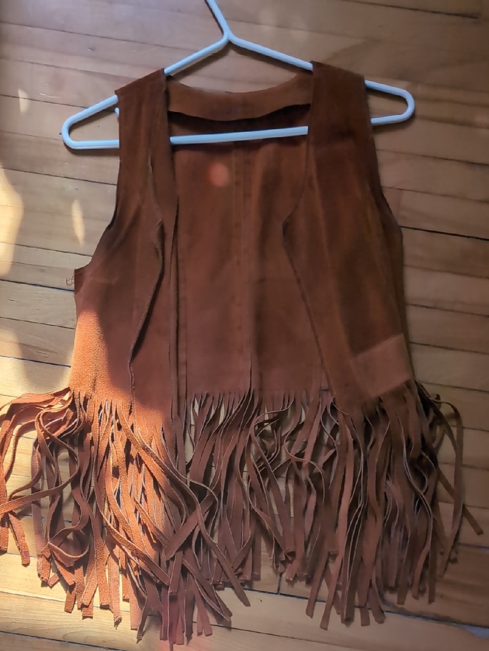 Brown Suede Fringe Vest